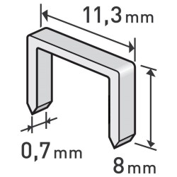 Pracky, balenie 1000ks, 8mm, 11,3x0,52x0,70mm, EXTOL PREMIUM Pracky, balenie 1000ks, 8mm, 11,3x0,52x0,70mm, EXTOL PREMIUM