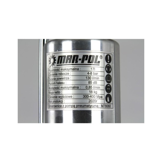 Mobilná pneumatická vysokotlaková maznica 17l MAR-POL Mobilná pneumatická vysokotlaková maznica 17l MAR-POL