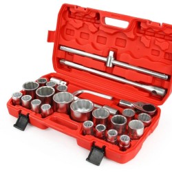 Sada nástrčných kľúčov 3/4" a 1" 26ks 21-65mm, 12-bodová, MAR-POL