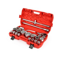 Sada nástrčných kľúčov 3/4" a 1" 26ks 21-65mm, 12-bodová, MAR-POL
