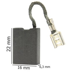 Náhradné kefy pre elektrické náradie 6,3x16x22mm MAR-POL Náhradné kefy pre elektrické náradie 6,3x16x22mm MAR-POL