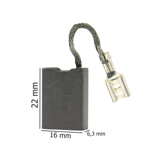 Náhradné kefy pre elektrické náradie 6,3x16x22mm MAR-POL Náhradné kefy pre elektrické náradie 6,3x16x22mm MAR-POL