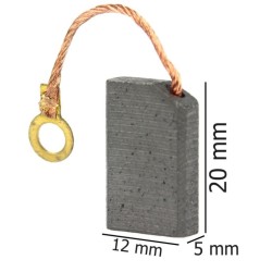 Náhradné kefy pre elektrické náradie 5x12 mm MAR-POL Náhradné kefy pre elektrické náradie 5x12 mm MAR-POL