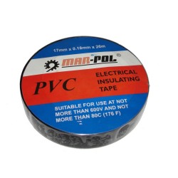 PVC izolačná páska, 17mmx0,18mmx26m, čierna MAR-POL