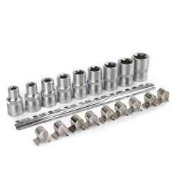 Kľúče - vnútorná nástrčná hlava torx, 1/2", sada 9ks MAR-POL