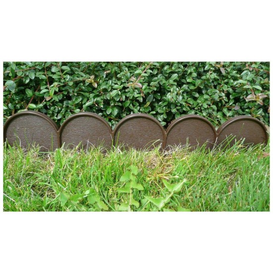 Plastový záhradný okraj 10m, 90mm GARDEN LINE (Farba: Hnedá)