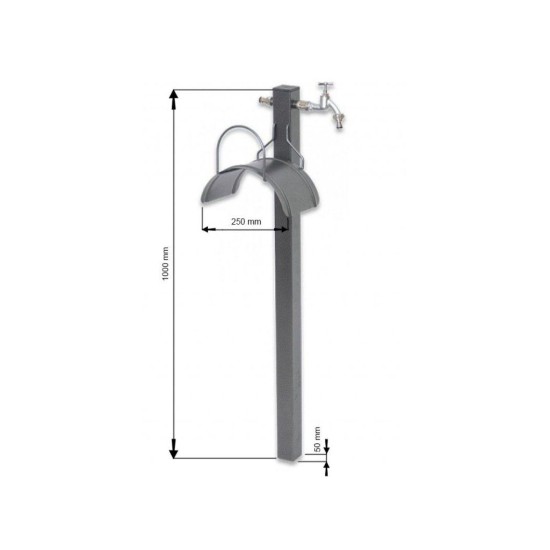 Držiak hadice so stojanom, hadicovou prípojkou a kohútikom Držiak hadice so stojanom, hadicovou prípojkou a kohútikom
