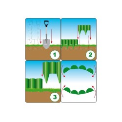 Plastový obrubník - palisáda 2,5m, 225mm, čierna PALGARDEN Plastový obrubník - palisáda 2,5m, 225mm, čierna PALGARDEN