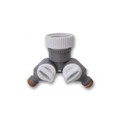 Adaptér na batériu WHITE LINE s 2 výstupmi 3/4"-1" a ventilmi