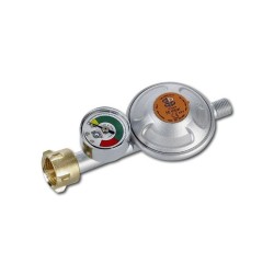 Regulátor tlaku plynu 50mbar, 1,5kg/h s manometrom, poistný ventil, závitový Regulátor tlaku plynu 50mbar, 1,5kg/h s manometrom, poistný ventil, závitový