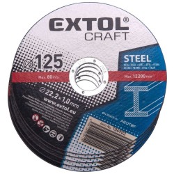 Rezné kotúče na kov, 5ks, 125x1,0x22,2mm, EXTOL CRAFT Rezné kotúče na kov, 5ks, 125x1,0x22,2mm, EXTOL CRAFT