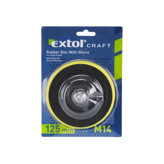Nosič brúsneho výrezu - M14, suchý zips, Ø 125mm, EXTOL CRAFT