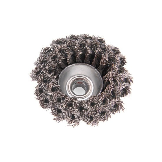 Opletená kefa, Ø 80 mm, vlnitý drôt S 0,5 mm dvojradová, M14x2 mm, EXTOL CRAFT Opletená kefa, Ø 80 mm, vlnitý drôt S 0,5 mm dvojradová, M14x2 mm, EXTOL CRAFT