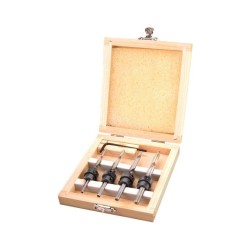 Vŕtačky so zarážkou a zahĺbovacím krúžkom, sada 4ks, Ø 3-4-5-6mm, dĺžka 76-94mm, na drevo, v drevenom obale, EXTOL CRAFT Vŕtačky so zarážkou a zahĺbovacím krúžkom, sada 4ks, Ø 3-4-5-6mm, dĺžka 76-94mm, na drevo, v drevenom obale, EXTOL CRAFT