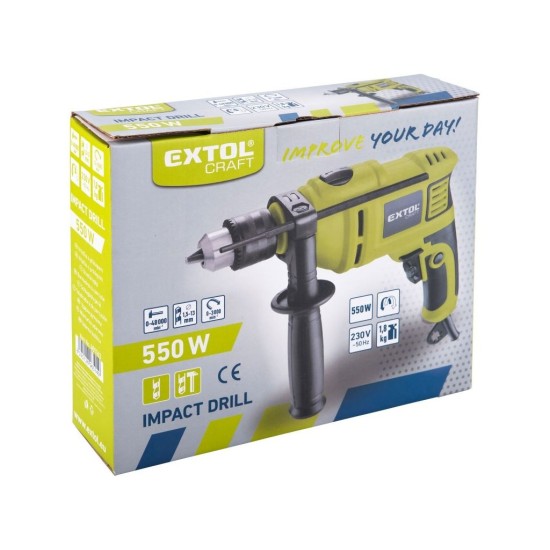 Príklepová vŕtačka, 550W, EXTOL CRAFT (401163)