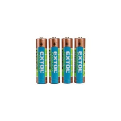 EXTOL ENERGY ULTRA + alkalické batérie, 4ks, 1.5V AAA (LR03), EXTOL ENERGY
