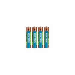 EXTOL ENERGY ULTRA + alkalické batérie, 4ks, 1.5V AAA (LR03), EXTOL ENERGY