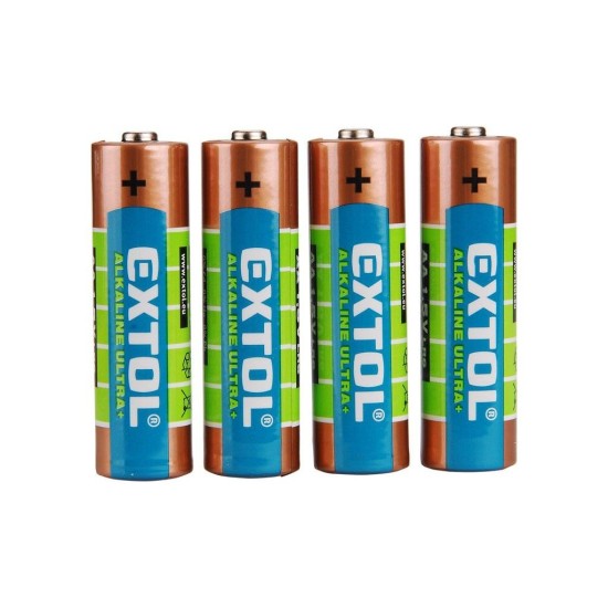 Alkalické batérie EXTOL ENERGY ULTRA +, 4ks, 1.5V AA (LR6), EXTOL ENERGY Alkalické batérie EXTOL ENERGY ULTRA +, 4ks, 1.5V AA (LR6), EXTOL ENERGY