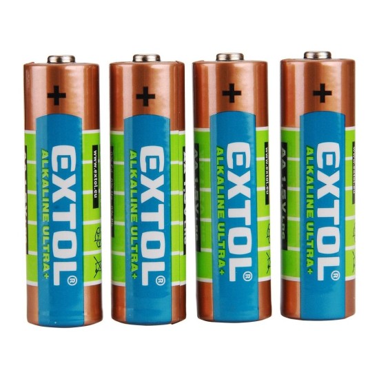 Alkalické batérie EXTOL ENERGY ULTRA +, 4ks, 1.5V AA (LR6), EXTOL ENERGY Alkalické batérie EXTOL ENERGY ULTRA +, 4ks, 1.5V AA (LR6), EXTOL ENERGY