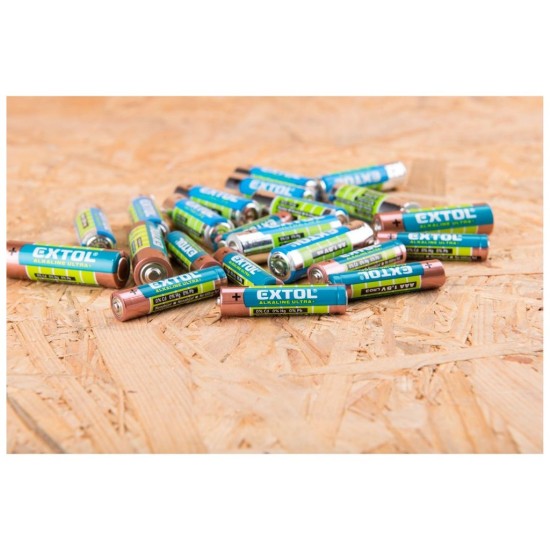 Alkalické batérie EXTOL ENERGY ULTRA +, 20ks, 1.5V AAA (LR03), EXTOL ENERGY