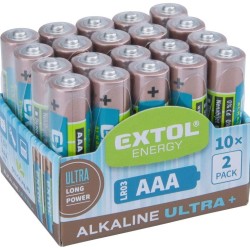 Alkalické batérie EXTOL ENERGY ULTRA +, 20ks, 1.5V AAA (LR03), EXTOL ENERGY Alkalické batérie EXTOL ENERGY ULTRA +, 20ks, 1.5V AAA (LR03), EXTOL ENERGY