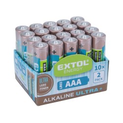 Alkalické batérie EXTOL ENERGY ULTRA +, 20ks, 1.5V AAA (LR03), EXTOL ENERGY Alkalické batérie EXTOL ENERGY ULTRA +, 20ks, 1.5V AAA (LR03), EXTOL ENERGY