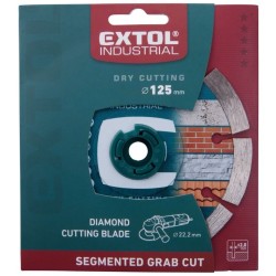 Kotouč diamantový řezný segmentový Grab Cut, 125x22,2mm, suché řezání, EXTOL INDUSTRIAL