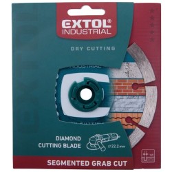 Diamantový rezací segmentový kotúč Grab Cut, 150x22,2mm, rezanie za sucha, EXTOL INDUSTRIAL Diamantový rezací segmentový kotúč Grab Cut, 150x22,2mm, rezanie za sucha, EXTOL INDUSTRIAL