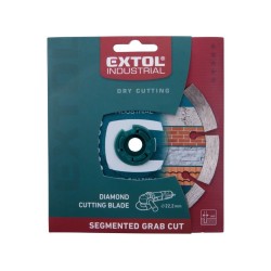 Diamantový rezací segmentový kotúč Grab Cut, 150x22,2mm, rezanie za sucha, EXTOL INDUSTRIAL