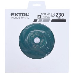 Diamantový rezací segmentový kotúč Grab Cut, 230x22,2mm, rezanie za sucha, EXTOL INDUSTRIAL Diamantový rezací segmentový kotúč Grab Cut, 230x22,2mm, rezanie za sucha, EXTOL INDUSTRIAL