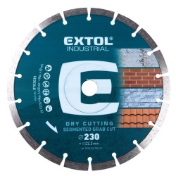 Diamantový rezací segmentový kotúč Grab Cut, 230x22,2mm, rezanie za sucha, EXTOL INDUSTRIAL
