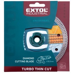 Diamantový rezací kotúč turbo Thin Cut, 230x22,2mm, rezanie za sucha a za mokra, EXTOL INDUSTRIAL Diamantový rezací kotúč turbo Thin Cut, 230x22,2mm, rezanie za sucha a za mokra, EXTOL INDUSTRIAL