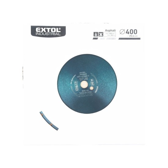 Diamantový rezací kotúč segmentovaný pre ACUMEN, 400x25,4mm, rezanie za sucha a za mokra, EXTOL INDUSTRIAL