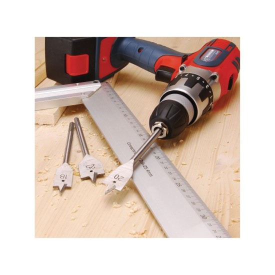 Ploché vrtáky do dreva, sada 6ks, Ø 10-12-16-18-20-25mm, dĺžka 150mm, EXTOL PREMIUM