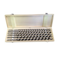 Hadie vŕtačky do dreva, sada 6ks, Ø 10-12-14-16-18-20x460mm, šesťhranná stopka, v drevenom kufríku, EXTOL PREMIUM