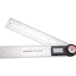 Digitálny uhlomer, 200mm, s pravítkom, nehrdzavejúca oceľ, EXTOL PREMIUM Digitálny uhlomer, 200mm, s pravítkom, nehrdzavejúca oceľ, EXTOL PREMIUM