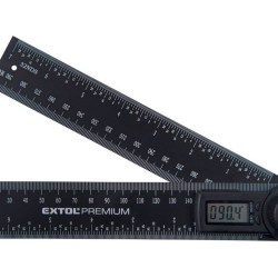 Digitálny uhlomer, 200mm, s pravítkom, nehrdzavejúca oceľ, EXTOL PREMIUM
