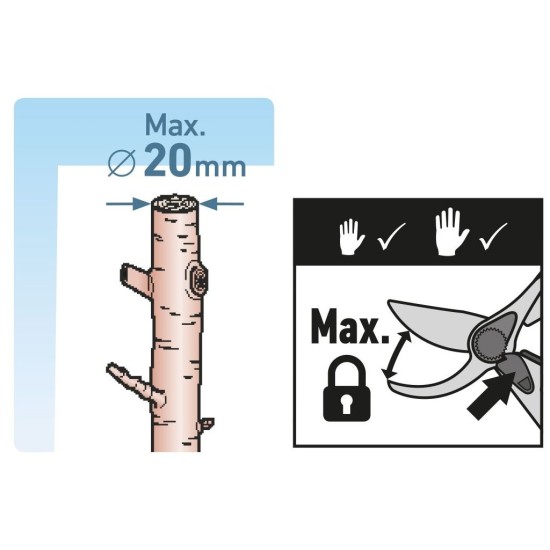 Záhradnícke nožnice, 215 mm, na strihanie konárov do priemeru 20 mm, SK5, EXTOL PREMIUM