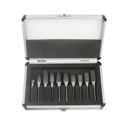 Sada kovových stopkových fréz 10ks v puzdre, volfrám MAR-POL