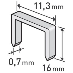 Pracky, balenie 1000ks, 16mm, 11,3x0,52x0,70mm, EXTOL PREMIUM Pracky, balenie 1000ks, 16mm, 11,3x0,52x0,70mm, EXTOL PREMIUM