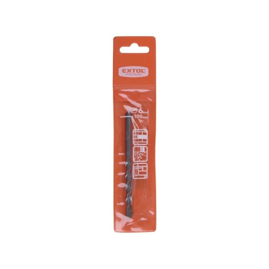 Príklepová vŕtačka do betónu, Ø 6x100mm, EXTOL PREMIUM Príklepová vŕtačka do betónu, Ø 6x100mm, EXTOL PREMIUM