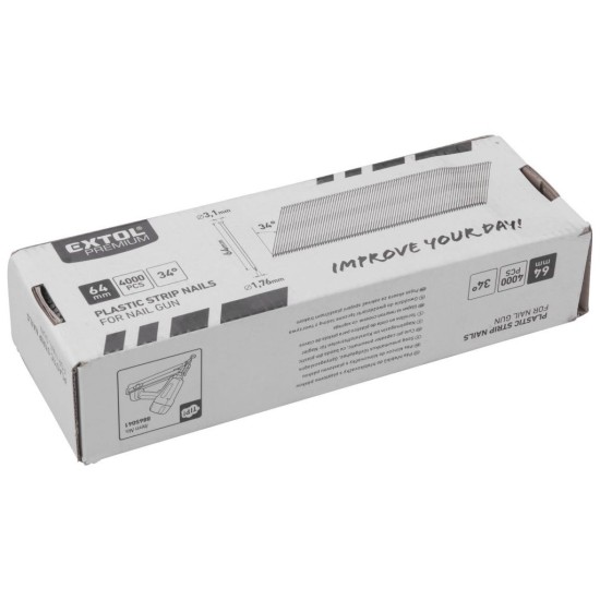 Klinec, 4000ks, Ø 1,76mm, V 3,1mm, 64mm, pre 8865041, EXTOL PREMIUM Klinec, 4000ks, Ø 1,76mm, V 3,1mm, 64mm, pre 8865041, EXTOL PREMIUM