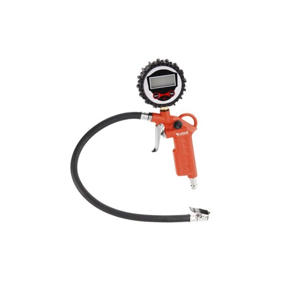 Plnička pneumatík s manometrom, digitálna, stupnica - psi, bar, kPa, Kgf/cm2, EXTOL PREMIUM, RP 120 D Plnička pneumatík s manometrom, digitálna, stupnica - psi, bar, kPa, Kgf/cm2, EXTOL PREMIUM, RP 120 D