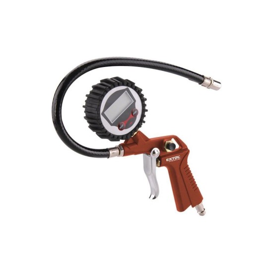 Plnička pneumatík s manometrom, digitálna, stupnica - psi, bar, kPa, Kgf/cm2, EXTOL PREMIUM, RP 120 D Plnička pneumatík s manometrom, digitálna, stupnica - psi, bar, kPa, Kgf/cm2, EXTOL PREMIUM, RP 120 D