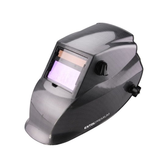 Zvárací kryt s automatickým stmievaním, karbón, 100x50mm, 1/25000s, EXTOL PREMIUM Zvárací kryt s automatickým stmievaním, karbón, 100x50mm, 1/25000s, EXTOL PREMIUM