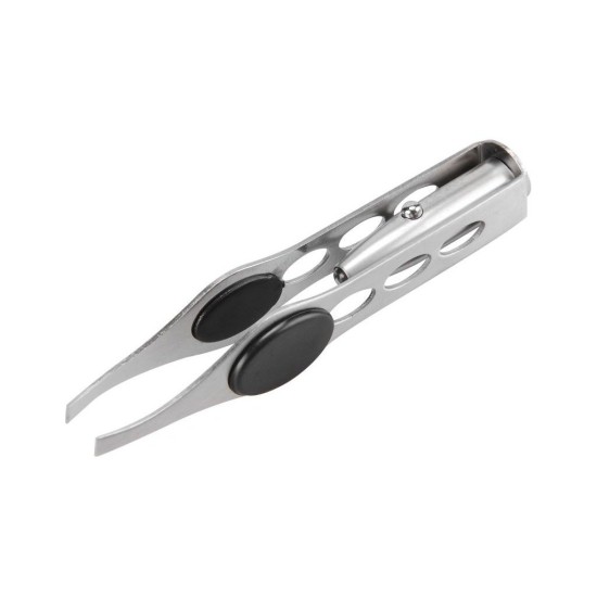 Pinzeta s LED svetlom, dĺžka 95mm, šírka čeľuste 4mm, LED svetlo, nehrdzavejúca oceľ, EXTOL CRAFT