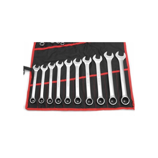 Veľká sada 47 kľúčov, vidlicové, ohnuté, S kľúče, TORX, brzdové rúrky, CrV MAR-POL, skladacie puzdro Veľká sada 47 kľúčov, vidlicové, ohnuté, S kľúče, TORX, brzdové rúrky, CrV MAR-POL, skladacie puzdro