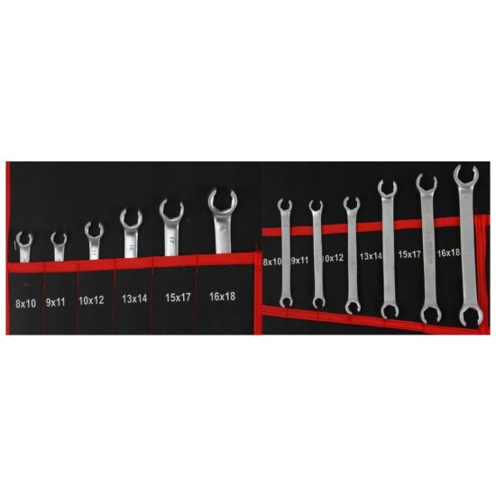 Veľká sada 47 kľúčov, vidlicové, ohnuté, S kľúče, TORX, brzdové rúrky, CrV MAR-POL, skladacie puzdro Veľká sada 47 kľúčov, vidlicové, ohnuté, S kľúče, TORX, brzdové rúrky, CrV MAR-POL, skladacie puzdro