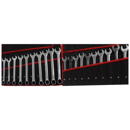 Veľká sada 47 kľúčov, vidlicové, ohnuté, S kľúče, TORX, brzdové rúrky, CrV MAR-POL, skladacie puzdro Veľká sada 47 kľúčov, vidlicové, ohnuté, S kľúče, TORX, brzdové rúrky, CrV MAR-POL, skladacie puzdro