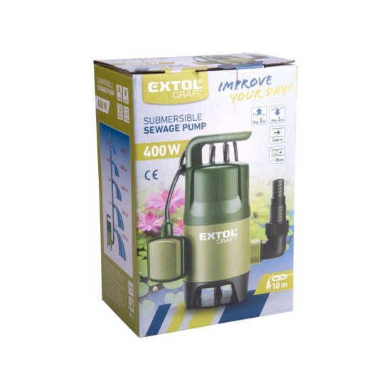 Čerpadlo na špinavú vodu 400W EXTOL Craft